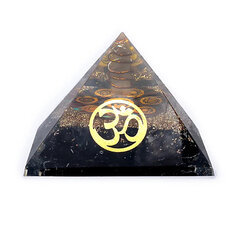 Musta turmaliini, OM ja tšakrasümbolitega orgon-püramiid