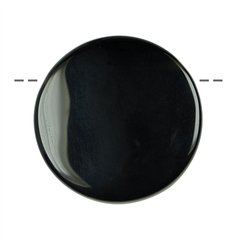 Mustast obsidiaanist peegel, auguga